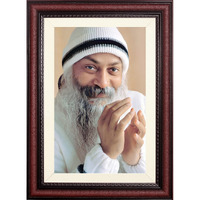 Studio Avinash Osho 1.5 Inches Framed Thermal Coated Lamination Photo | Acharya Rajneesh Without Glass For Home Decor, Living, Drawing And Bed Rooms (14 X 19 Inch)