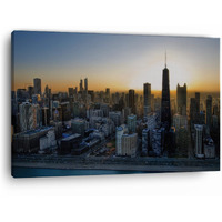 Truecanvas Chicago Skyline John Hancock Center, Wooden Framed Canvas Paintings For Home Decor | Bedroom, Living Room,Wall Decoration | Wall Art Painting, Ct0377, Size 16 X 24 In