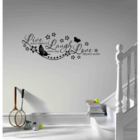 Cvanu Live Every Moment Lough Everyday Love Beyond Words Wall Sticker For Home
