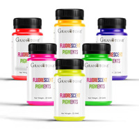 Granotone Fluorescent Pigments - Set Of 6 Vibrant Colors For Artwork & Crafts - Easy-To-Use Pigments, For Resin Art | Jesmonite | Concrete | White Cement (Pack Of 6/25 Grams Each)