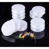 Diy Crafts Pack Of 2 Rolls, 0.8Mm, 2 Rolls, Stretchy Clear Elastic Crystal Thread String Cord For Thread, Cord Necklace Jewelry Making Bracelet Beads Thread Making Inv (Pack Of 2 Rolls, 0.8Mm)