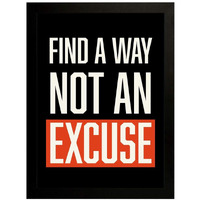 Interio Crafts Motivational Quotes Poster, Wall Framed Home Decor Frame(Frame Size :13"X10" Inches) - Black