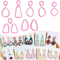 Dhanishtha Polymer Clay Cutters - Organic Shapes Set Of 15 | Jewelry Making Tools | Color May Vary