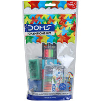Doms Champions Kit | Perfect Value Pack | Kit For School Essentials | Gifting Range For Kids | Combination Of 6 Stationery Items | Pack Of 2