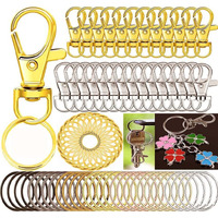 Diy Crafts 20X, Nickel Silver, Key Chain Clip Hooks Swivel Clasps Lanyard Snap Hooks (20X, Nickel Silver)