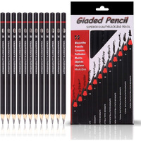 Corslet 12Pc Sketch Pencil Set - Art Supplies For Beginners And Professional Artists - Graphite Drawing Kit With Shading Pencils For Sketching