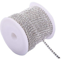 Diy Crafts Design # No 1, Pack Of 20 Yards, 20 Yards Crystal Rhinestone Close Chain Trimming Claw Cha (Design # No 1, Pack Of 20 Yards)