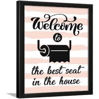 Chaka Chaundh Engineered Wood Bathroom Poster With Frame - Quotes Framed Posters - Toilet Quotes Wall Hanging - (14 X 11 Inches) (Lemonade)