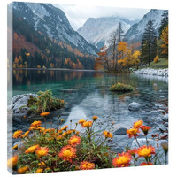 Truecanvas Abstract 24 X 24 Inch, Wooden Framed Canvas Painting For Bedroom, Living Room, Study Room & Office | Pine Wood Frame (61 X 61 Cms), Sq399