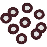 Embroiderymaterial Crochet Rings For Craft, Decoration And Embroidery (20Mm, Dark Maroon, 100 Pieces)
