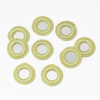 Embroiderymaterial Crochet Rings For Craft, Decoration And Embroidery (20Mm, Light Yellow, 100 Pieces)