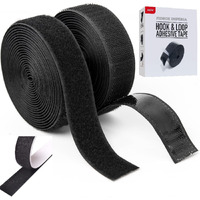 Fidrox Self-Adhesive Hook And Loop Tape | Velcro Tape Roll | Self Sticky Back Strong Gripping Perfect For Diy, Home, Office, And School |, Crafting & Wall Hanging Fabric Fastener Interlocking Tape For Sewing Crafts. (5M X 25Mm)