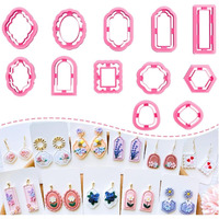 Dhanishtha | Polymer Clay Cutter Cutters | Clay Cutter Clay Tool | Basic Shapes Earing Making Tools | Clay Cutter Tool Jewellery Making Tools | Color May Vary | Set Of 12 Cutters |