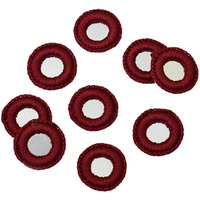 Embroiderymaterial Crochet Rings For Craft, Decoration And Embroidery (20Mm, Maroon, 100 Pieces)