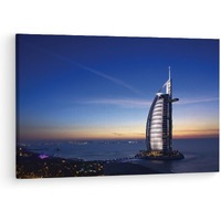 Truecanvas Burj Al Arab, Wooden Framed Canvas Paintings For Living Room | Bedroom | Office | Gallery | Ready Wall Mount Canvas Wall Art Painting | Size - 12 X 18In, Ct0381