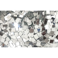 Omx 200Pcs, Shape - Square, Glass Mirror Beads For Arts And Crafts Diy Projects, Framing, Decoration, Size 10Mm - Set Of 200Pcs