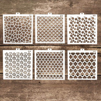 Slgift Diy Decorative Stencil Template,5.1In5.1 Inch,Set Of 6
