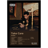 Blinkart Drake(Take Care) Popular Music Album Songs Hanging Wall Artwork Photo Frames (13X10) Inch Decoration For Home Bedroom Living Room Aesthetics Artworks Spotify Song Link Qr Code
