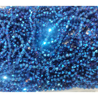 Omx 300Pcs Beads Blue Color 4Mm Bicone Crystal Beads Glass Beads Loose Spacer Beads Diy Jewelry