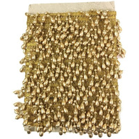 Dasync Golden Beads Tassel Latkan Hanging,Fringe,Zari Jhallar Laces&Border Material Zhallar Dresses,Blouse,Dupatta,Sari,Choli,Chunni,Sarees,Lehenga,Suits,Curtains,9 Meters
