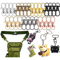 Diy Crafts 5 Pcs, Gold, Swivel Clasps Lanyard Snap Hooks Keychain Clip Hook With D Rings And Slide Buckle For Purses Keychain Lan(5 Pcs, Gold)