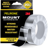Pelirone Double Sided Heavy Duty Nano Tape Multipurpose Removable Traceless Mounting Adhesive Silicone Tape For Walls Washable Reusable Strong Sticky Strips Grip