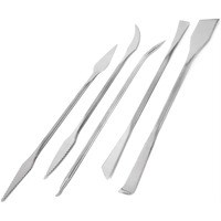 Oytra Clay Sculpting Tools Set Of 5 Stainless Steel Art And Craft Tool Dual Headed For Pottery Ceramics Carving Cutting Sculpture Crafting For Beginners Artists Professionals