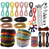 Diy Crafts 1 Set 10X1, Oval 100X Pcs 50Mtr In 1 Set Accessories String Leather Satin/Cotton Ed Item Lot Radom Colour For Necklace/Bracelet/Ank(Pack Of 1 Set 10X1, Oval Package Include As Title)