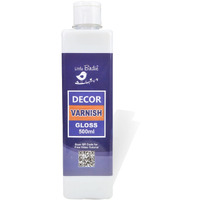 Little Birdie Decor Varnish 500Ml - Gloss | For Ultimate Wather Protection & Durable Gloss Finish| Non Yellowing| For Canvas, Wood, Mdf, Terracotta, Glass| Artist's Varnish For Acrylic & Oil Painting