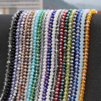Diy Crafts 2Mm 3Mm 4Mm 6Mm 8Mm Rondelle Austria Faceted Crystal Beads Glass Beads Round Loose Spacer Beads For Jewelry Making, 3Mm 145 Piece