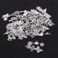 Diy Crafts Pack Of 1 Set 100X1, Random Mixed Tibtan Silver Beads, 100Pcs/Lot Random Mixed Tibtan Silver Beads Charms Pendants For Diy Jewelry M(Pack Of 1 Set 100X1, Random Mixed Tibtan Silver Beads)