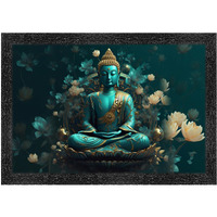 Dharvika Innovations Buddha Paintings For Living Room With Frame | Buddha Photo Frame | Buddha Painting - 2021 (1420 Inch) (Design 22)