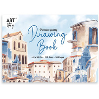 Art Story Premium Drawing Book 42 X 30 Cm, 115Gsm, 36 Pages For Drawing, Colouring And Painting