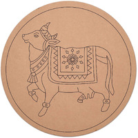 Asmi Collecions Premarked Mdf Wooden Base Cow Cutouts For Diy Craft Work, Home Decoration (10 Inch)