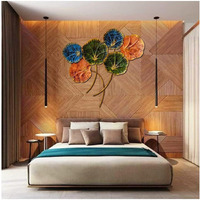 Anshika International Vintage Multi Flower Metal Wall Art, Wall Hangings For Home Decoration, Wall Sculpture For Living Room Modern Art Decorative Items (Size: 30X29 In)