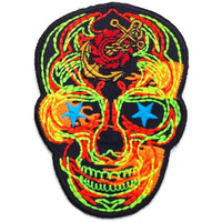 Sync Patches For Clothes Jeans Jackets Biker Bike Badges Labels For Bags Jacket Dresses Decoration Craft Sew Stitich On Clothes Paste On Fabric Diy Patch For Clothes Embroidered Embroidery Skelaton Patches