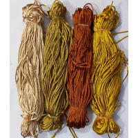 Omx 2.5 Mm Thick, 60 To 75 Mtr, In 1 Roll, 4 Colours (Total 300 Mtr) Malai Macrame Cord/Bugtail Satin Cord Shamballa Beading Kumihimo String (Beige, Gold, Golden Beige & Dust Orange)