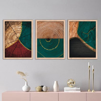 Kalit Kala Decor - Paintings Modern Art Wall Decor Framed Paintings For Bedroom Room Living Room - Framed Wall Posters/Paintings With Frame - Paintings For Wall Decoration, Set Of 3 (Modern0010)