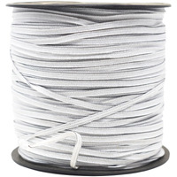 Ampereus Elastic Thread | Multi-Purpose Elastic Roll For Tailoring -Pack Of | Stretchable Elastic For Tailoring Materials | Elastic For Sewing, Crafting, And Garments | 300 Meter (White, 3 Mm)