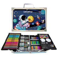 Karp 145 Pcs Children Deluxe Art Drawing Set For Kids Case Studio Art And Craft Supplies Drawing And Painting Set Great Gift (Astronaut Design - Blue)
