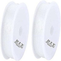 Diy Crafts Pack Of 1 Pc, White Clear, 1 Pc, White Clear, Clear Jewelry Making Multi Purpose Assorted Elastic Stretch String Cord Cor (Pack Of 1 Pc, White Clear)