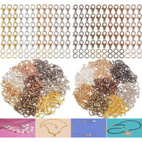 Diy Crafts 1000 Grm, Golden & Silver, Lobster Clasps And Rest Open Jump Rings Set Lobster Claw Clasps For Jewelry Making And Bracelets (1000 Grm, Golden & Silver)