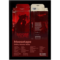 Blinkart Siddu Moosewala (Moosetape) Popular Music Album Songs Hanging Wall Artwork Photo Frames (13X10) Inch Decoration Home Bedroom Living Room Aesthetics Spotify Song Link Qr Code