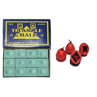 Laxmi Ganesh Billiard Pool And Snooker Green Chalk (10 Pieces) & Rubber Chalk Holder (4 Pieces)