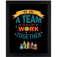 Interio Crafts - Team Work Motivational Wall Frames - Motivational Frames For Office Wall Decor - Inspirational Quotes Framed Poster - Synthetic Wood - 13 X 10 Inches