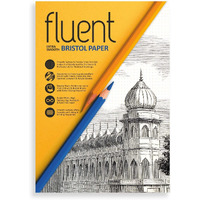 Anupam Fluent Bristol Paper Pad Extra Smooth Bristol Paper Pads A3 20 Sheets 200 Gsm Paper Ideal For Animations, Designing, Suitable For Pencil, Ink Pen, Charcoal & Crayons