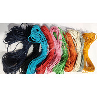 Omx Waxed Cotton Cord Wire 10 Colours, 0.5Mm - Total 100 Mtr (Colour Mix, 10Mtr Each)