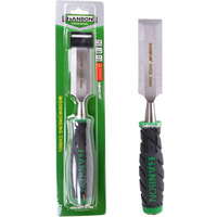Homdum Premium Wood Chisel Hanbon 32 Mm Strong Drop Forged Chrome Vanadium Steel Blade Rubberized Fiber Handle With Steel Striking Head.(32Mm)