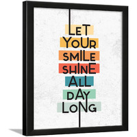 Chaka Chaundh - Smile Quotes Wall Frames - Happiness Quotes Wall Frames - Smile Frame - Smile Posters For Room - Happy Quotes Posters (13.6 X 10.6 Inches)