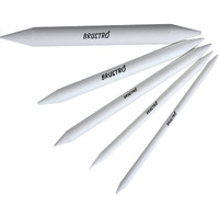 Brustro Blending Stump | Set Of 5 | White | Both End Pointed, Ideal For Students, Artist, Charcoal, Sketch, Drawing Tools, Smooth Blending, Mixing &Shading